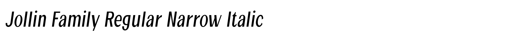 Jollin Family Regular Narrow Italic image